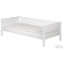 Flexa white bed with rail