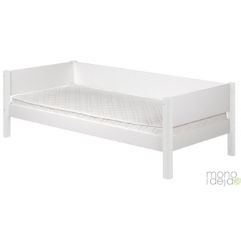 Flexa white bed with rail